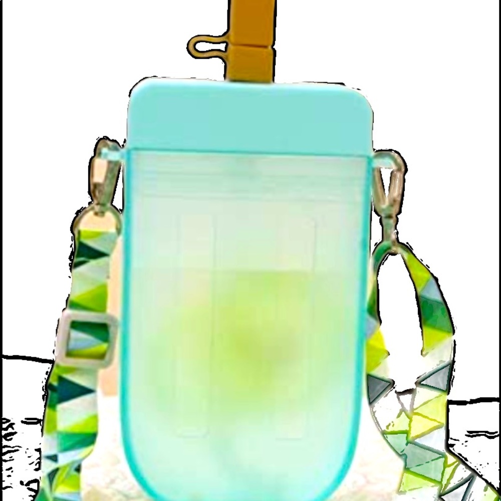 Pop sickle Water Bottle w/straw
